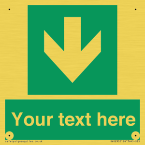 Safe condition Custom arrow down sign